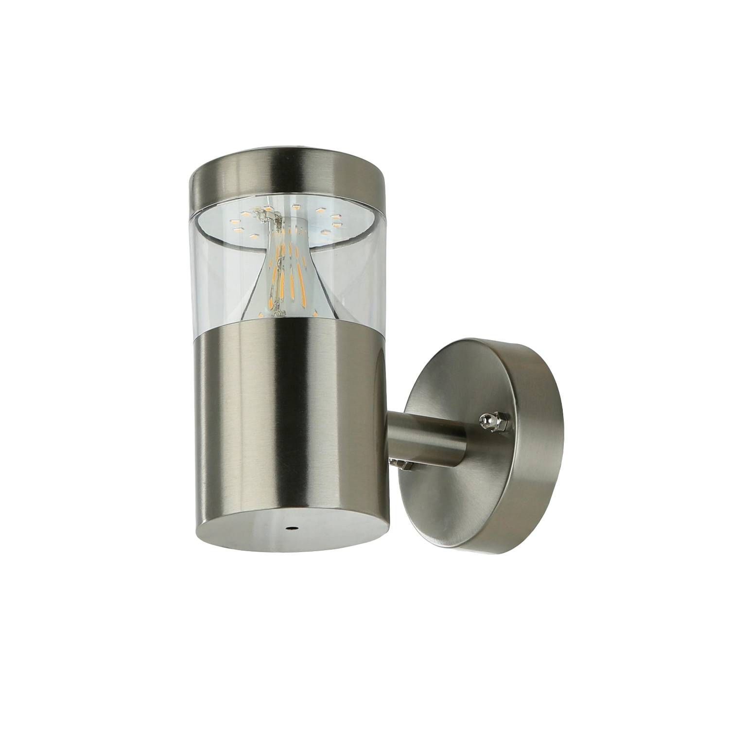 Außenwandlampe Edelstahl GU10 IP44 H: 15,5 cm 450 lm Badezimmer, Drinnen, Zimmer, Duscharmatur