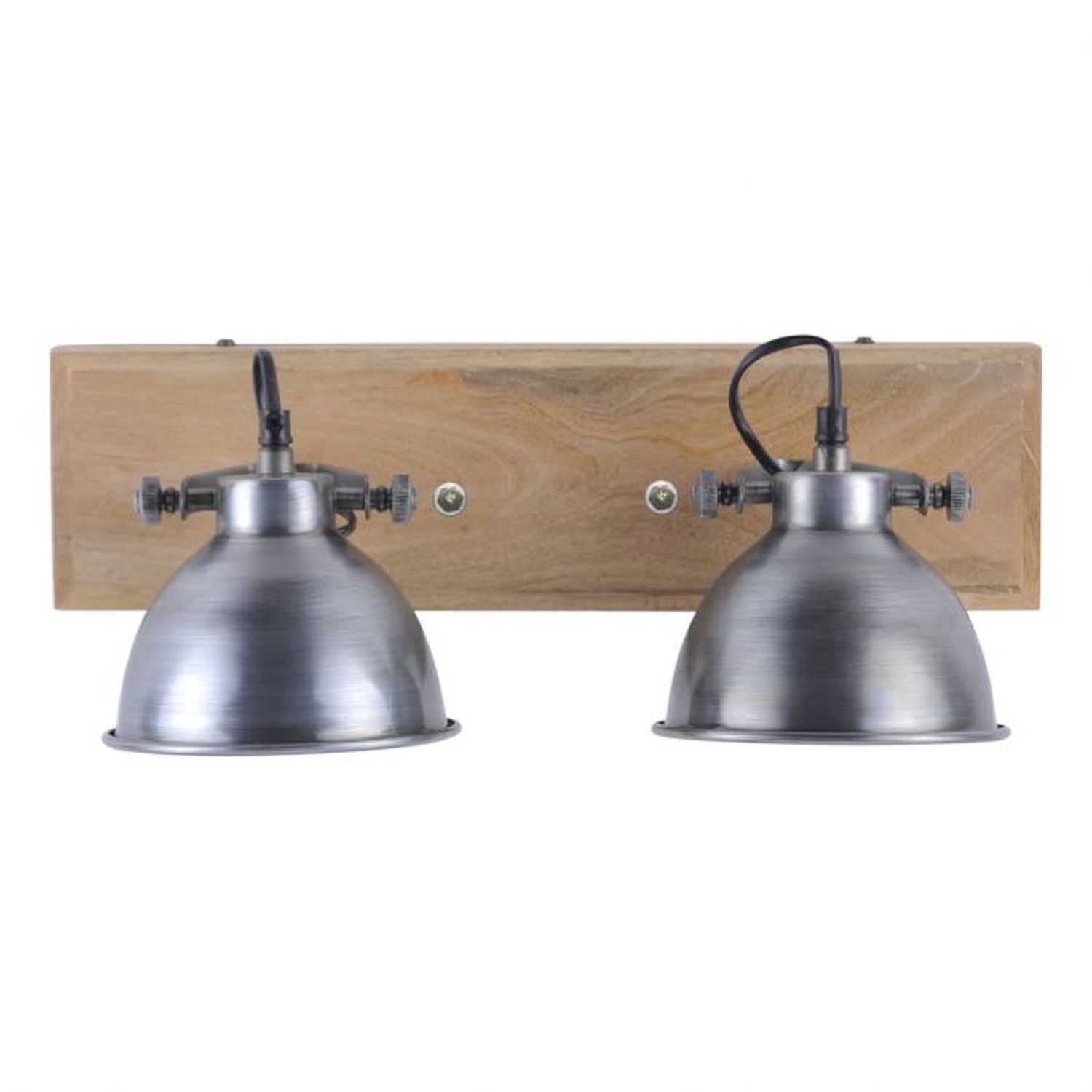 Flexibler Deckenspot Holz Metall E14 44,5 cm Industrial Leuchte