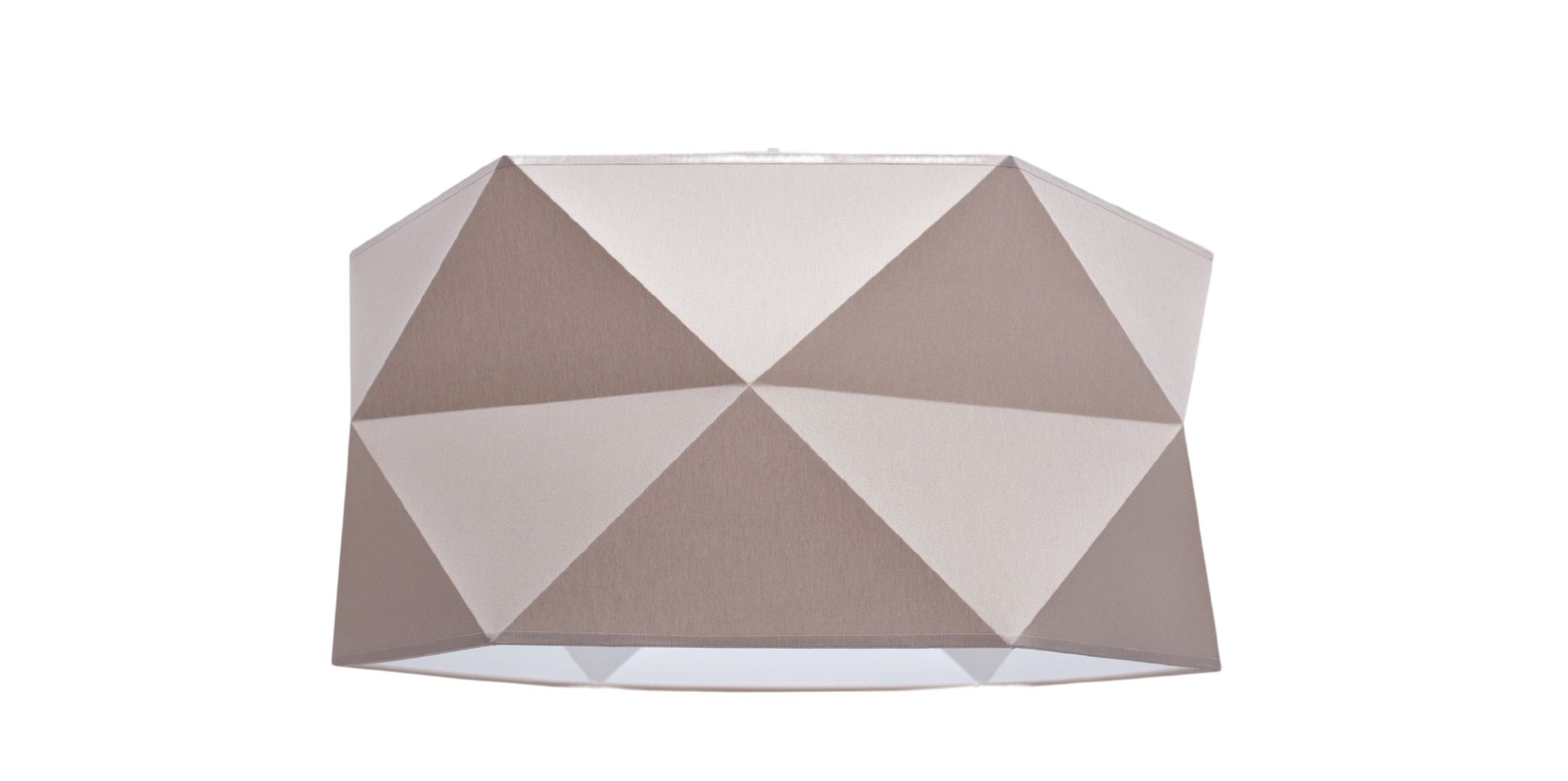 Pendelleuchte Stoffschirm Weiß Braun blendarm E27 L:70 Kiste, Lampe, Lampenschirm