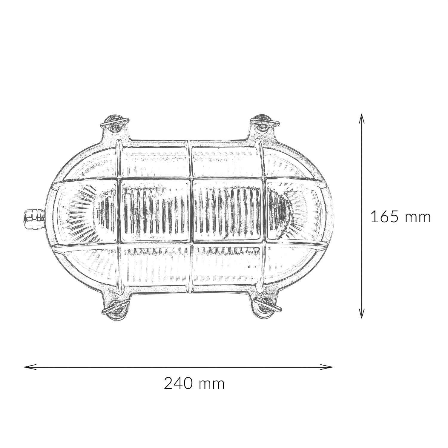 Außenwandleuchte Nickel Echt-Messing IP64 Maritim