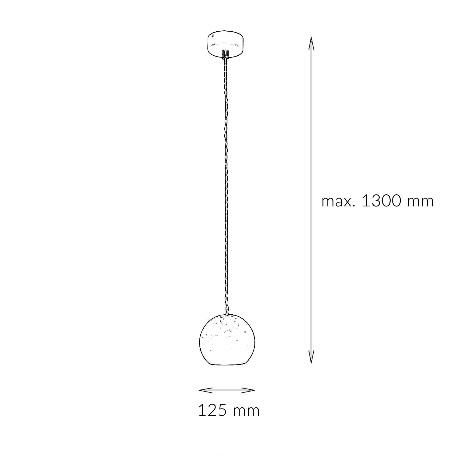 Esstisch Hängeleuchte GEOMETRIC Ø13cm Beton Grau