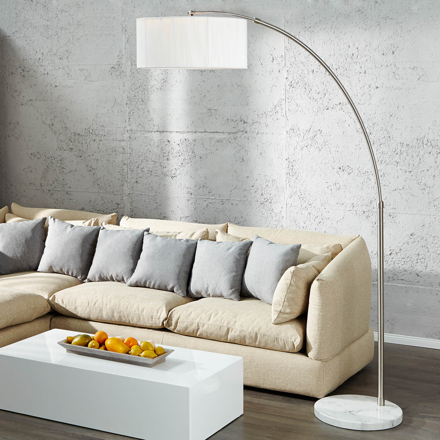 Stehlampe 200cm Retro Wohnzimmerlampe Design Ø48cm Lampe, Stehlampe, Couch, Mobiliar