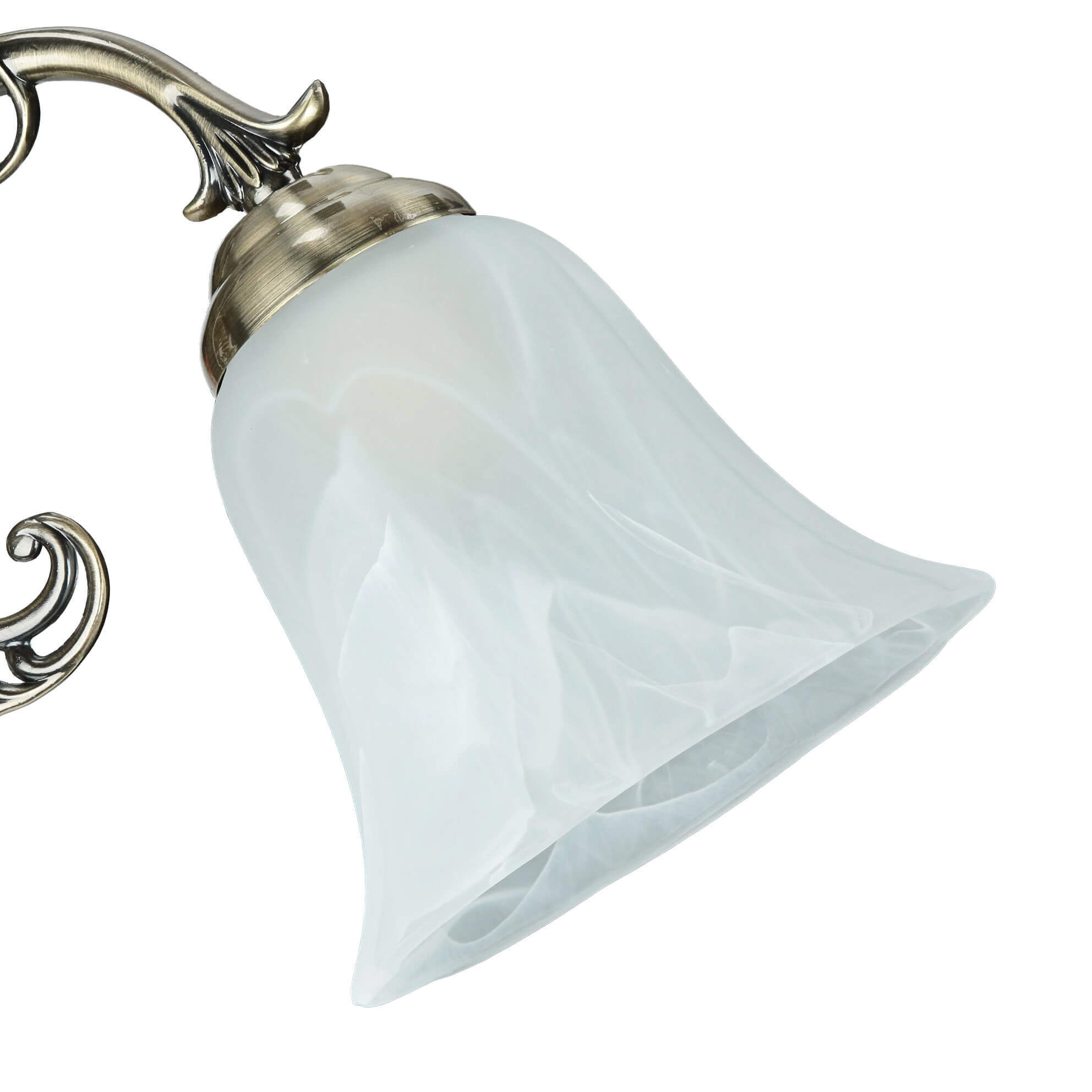 Edle Wandlampe ORCHIDEA Jugendstil Alabaster Glas