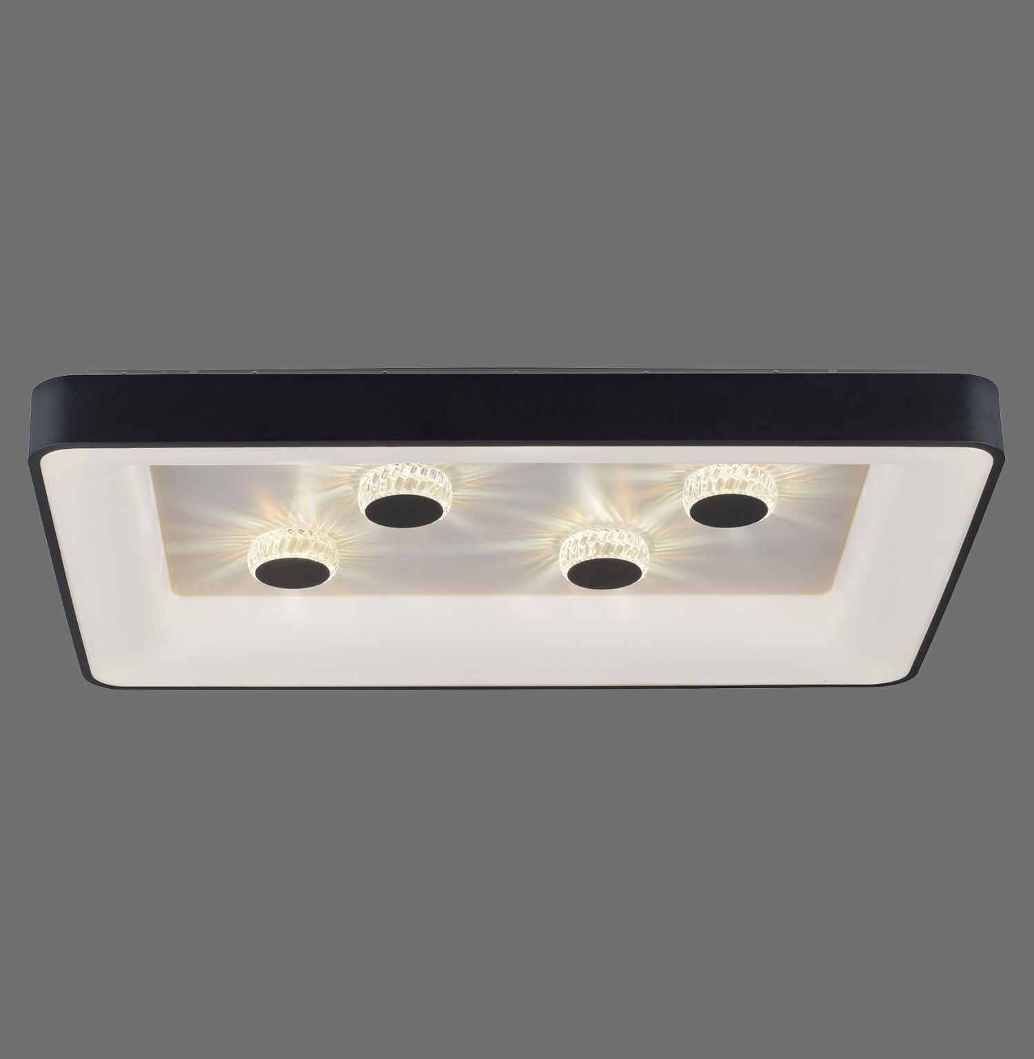 LED Deckenleuchte Schwarz 2700-5000 K 6295 lm dimmbar