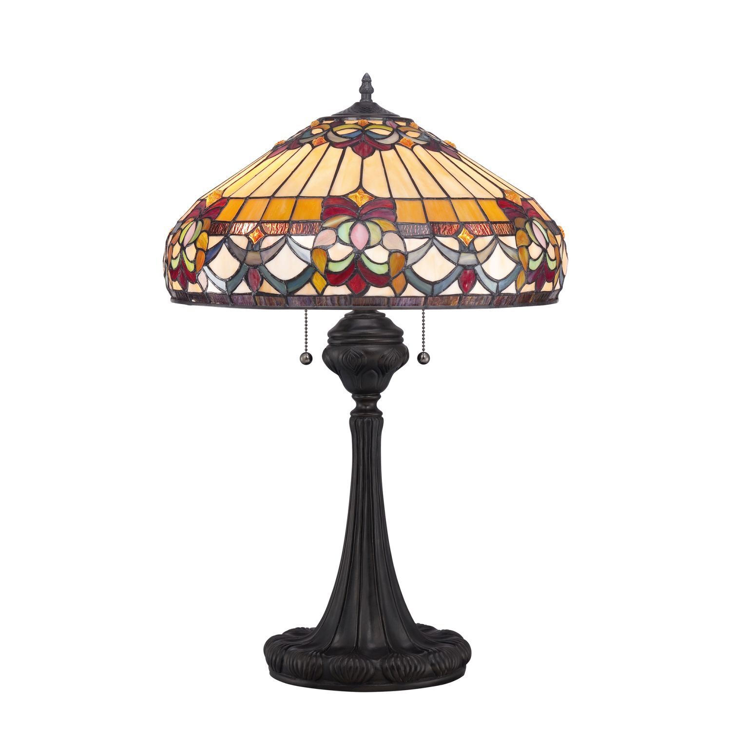 Designer Tischlampe Tiffany Stil 69cm Zugschalter