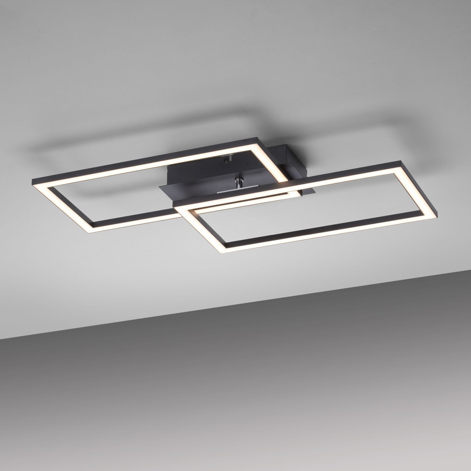 Dimmbare LED Deckenleuchte Schwarz 4200 lm 3000 K 36 W