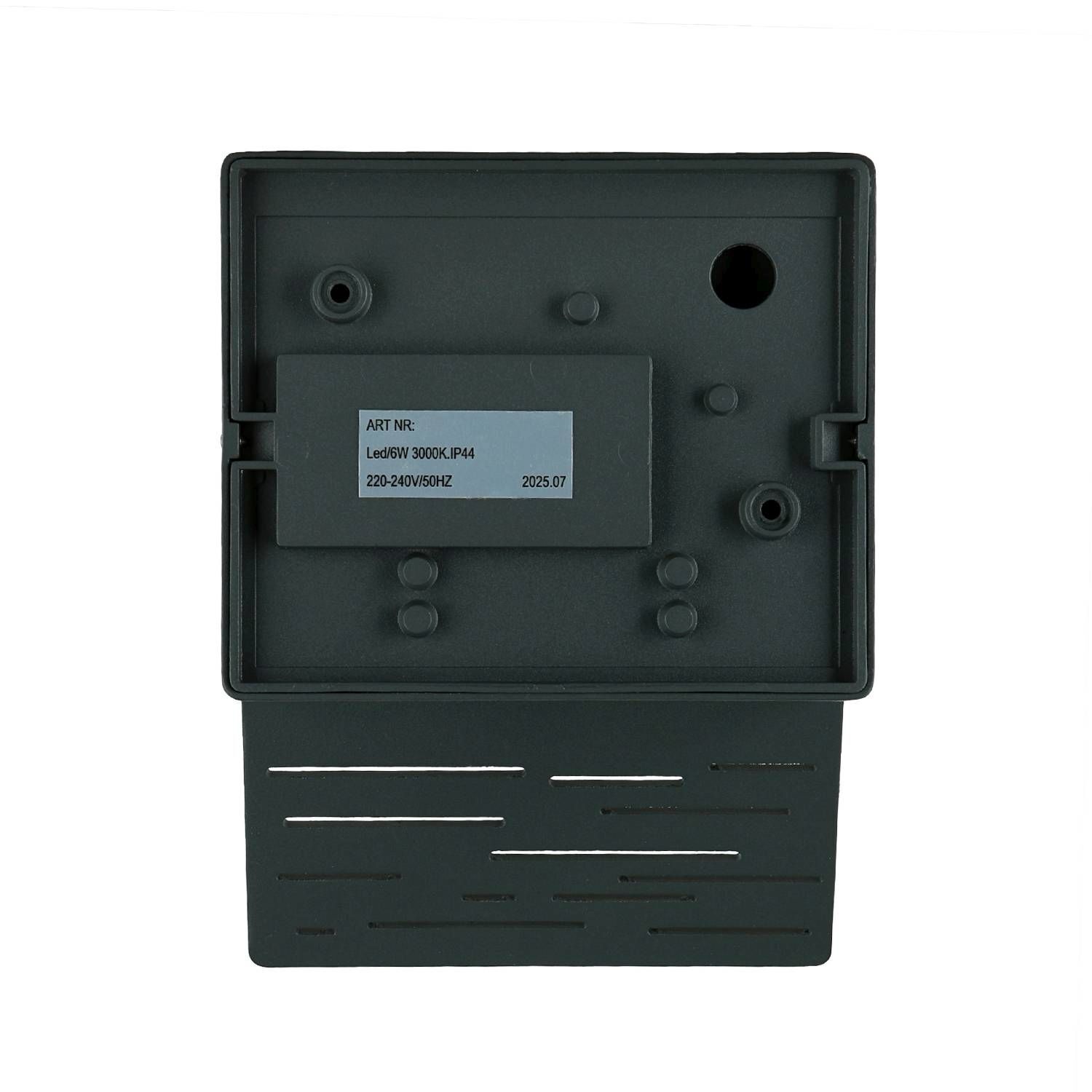 rechteckiges gehäuse, wandmontage, schwarz, industriell, belüftungsslots