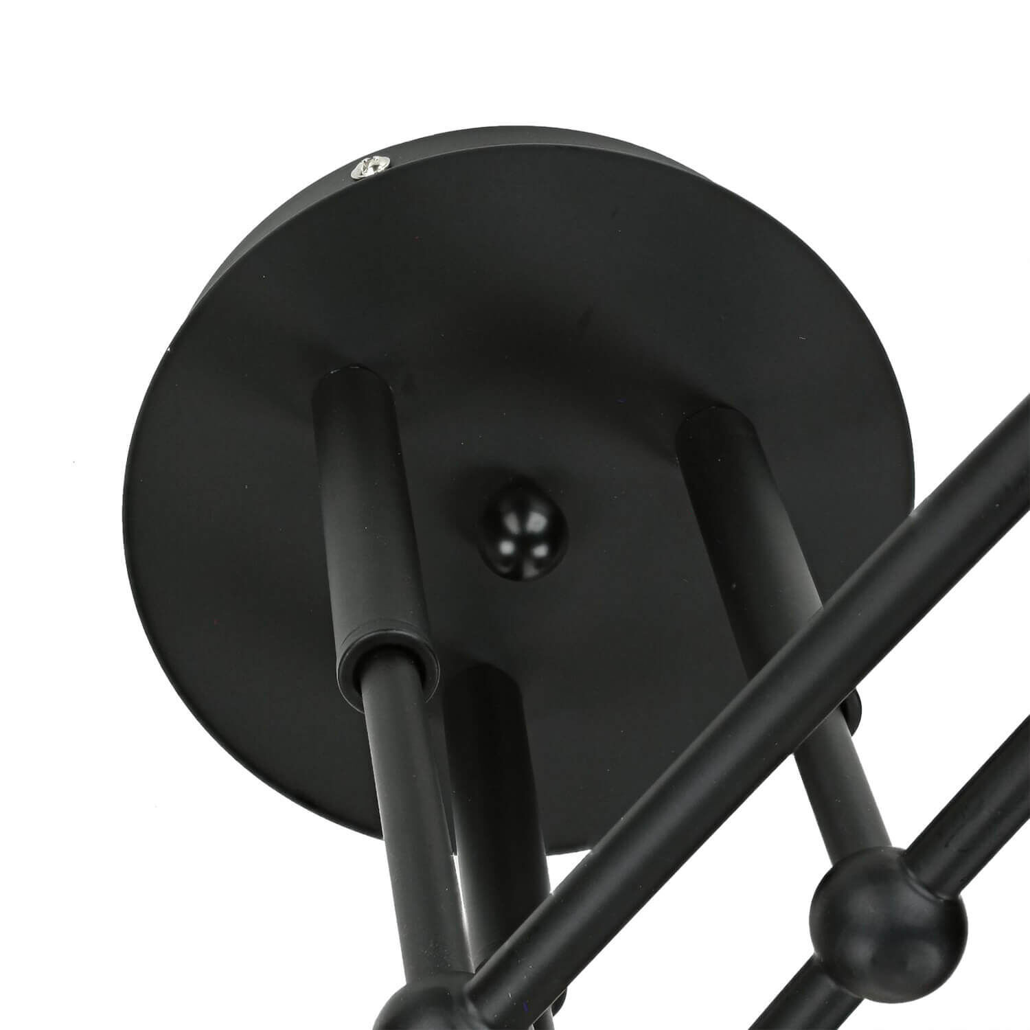Deckenlampe Schwarz Weiß 6x E14 Modern Metall Glas
