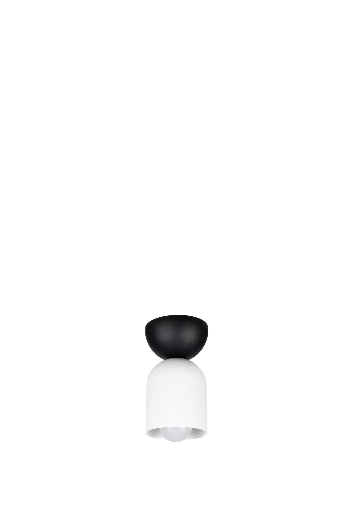 Minimalistische Hängelampe Weiß Schwarz E27 Ø11 cm rund