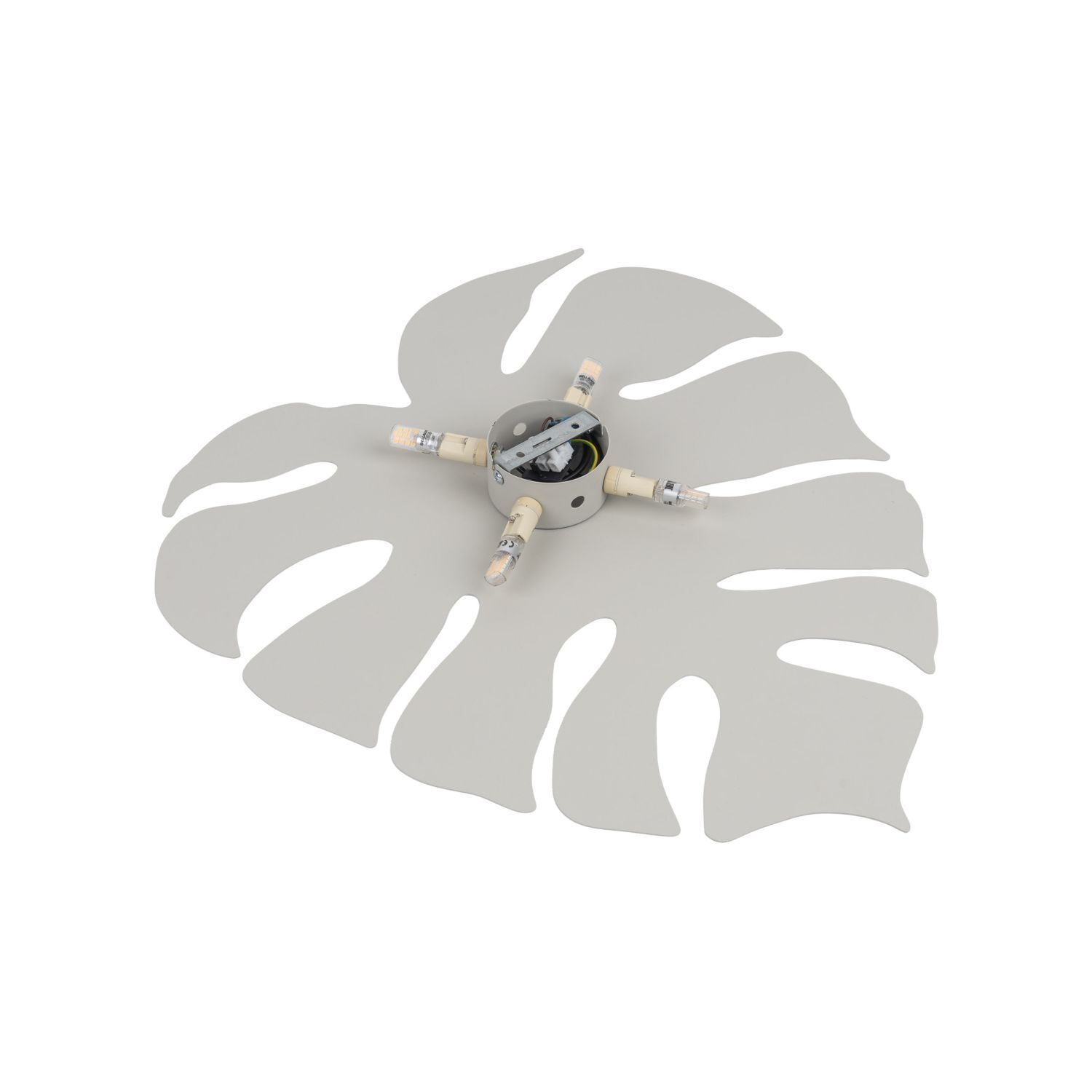 Wandleuchte Weiß indirektes Licht Metall H: 54 cm 4x G9 Blatt