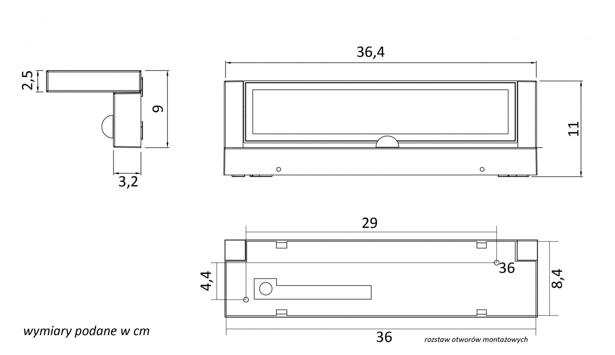 LED Außenwandleuchte mit Bewegungssensor Aluminium Glas Diagramm, Handlung