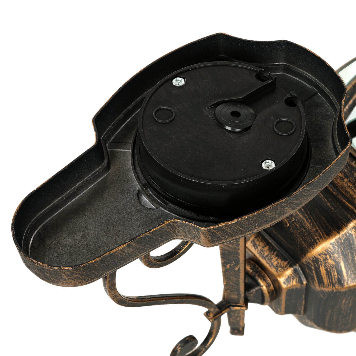 Laterne Außenleuchte BREST Kupfer Antik regenfest Pistole, Handfeuerwaffe, Waffe, Kleidung, Hut