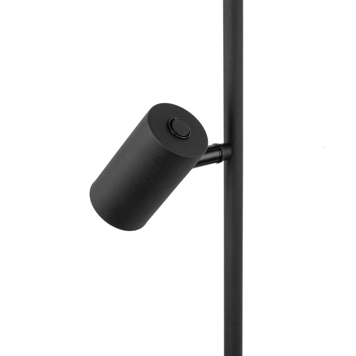 Stehlampe Schwarz 152 cm GU10 G9 Metall Glas flexibel Lampenaufsatz, Wandlampe, Standleuchte, schwarz, Metall