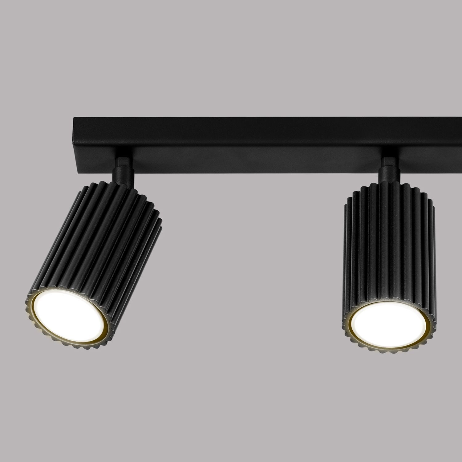 Deckenstrahler Schwarz 3-flammig B: 45 cm schwenkbar GU10