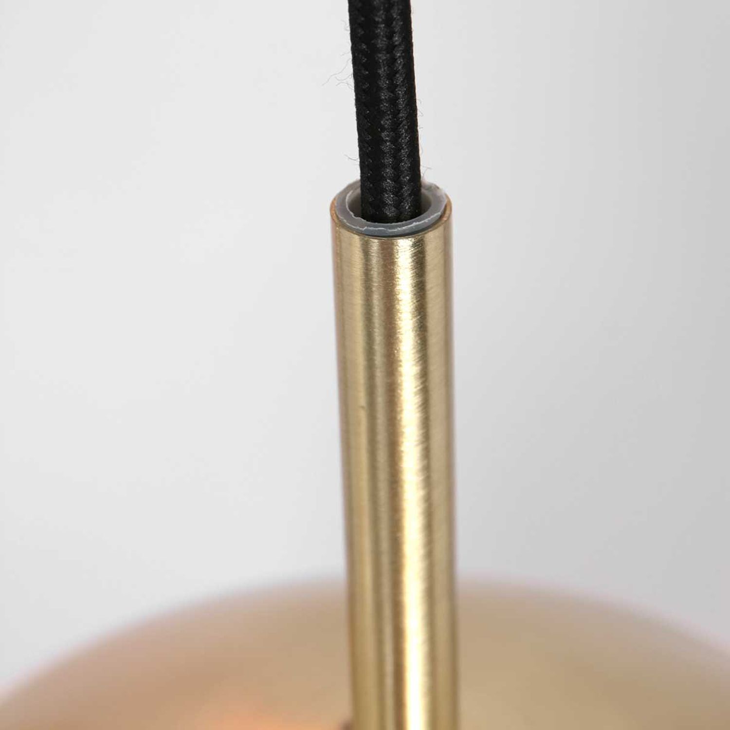 Lange Hängelampe Glas in Bernstein 120 cm E27 Modern