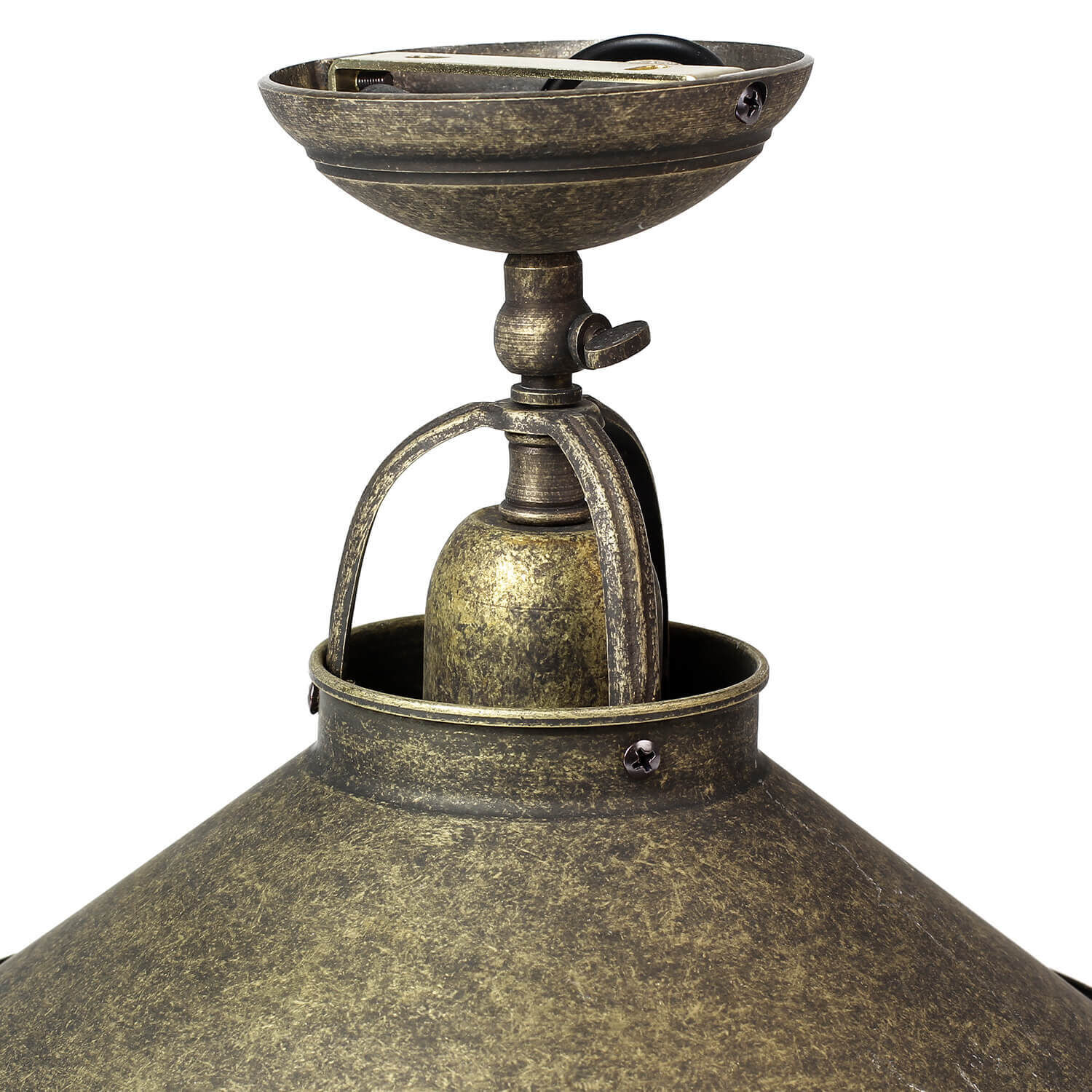 Deckenleuchte Vintage aus Messing in Bronze Antik Bronze