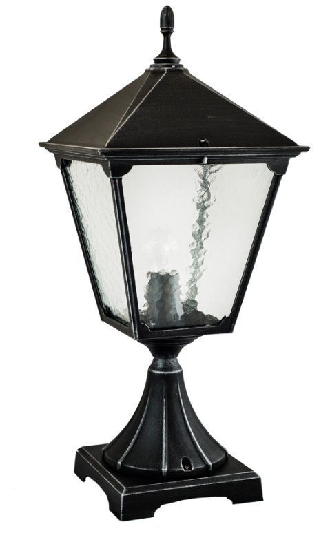 Sockelleuchte Schwarz Aluminium 74cm Rustikal
