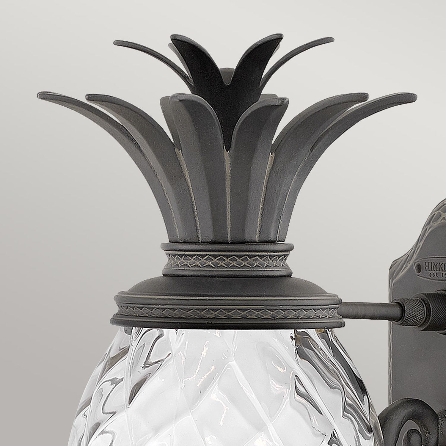 Wandleuchte außen Schwarz Antik IP44 dekorativ Ananas Design Krug, Leuchte