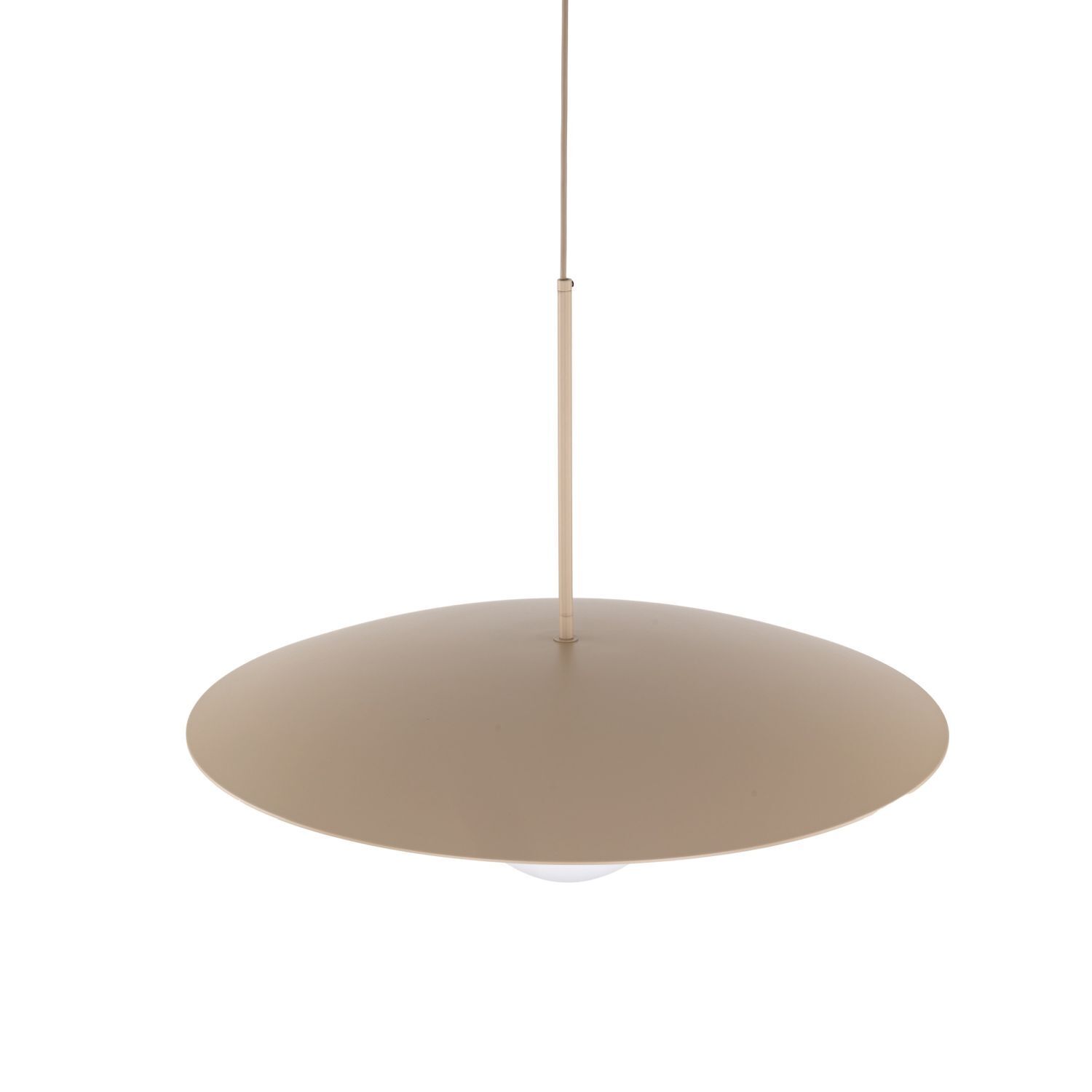Hängelampe Glasschirm Metall rund Ø65 cm E27 Sandgrau