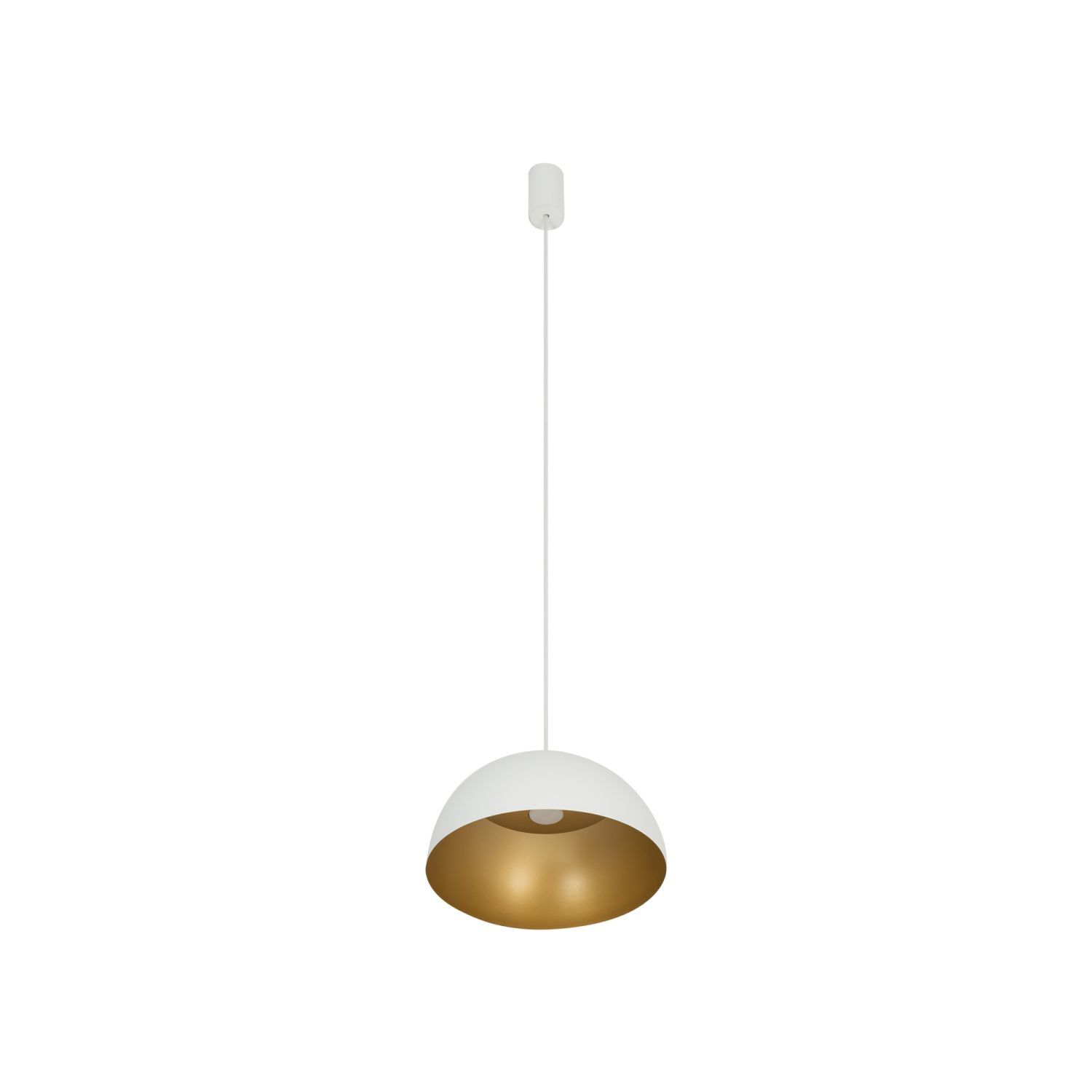 Pendelleuchte verstellbar rund Ø 33 cm Weiß Gold GX53 Metall