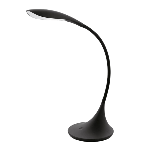 Tischlampe, LED, schwarz, dimmbar, Schwanenhals