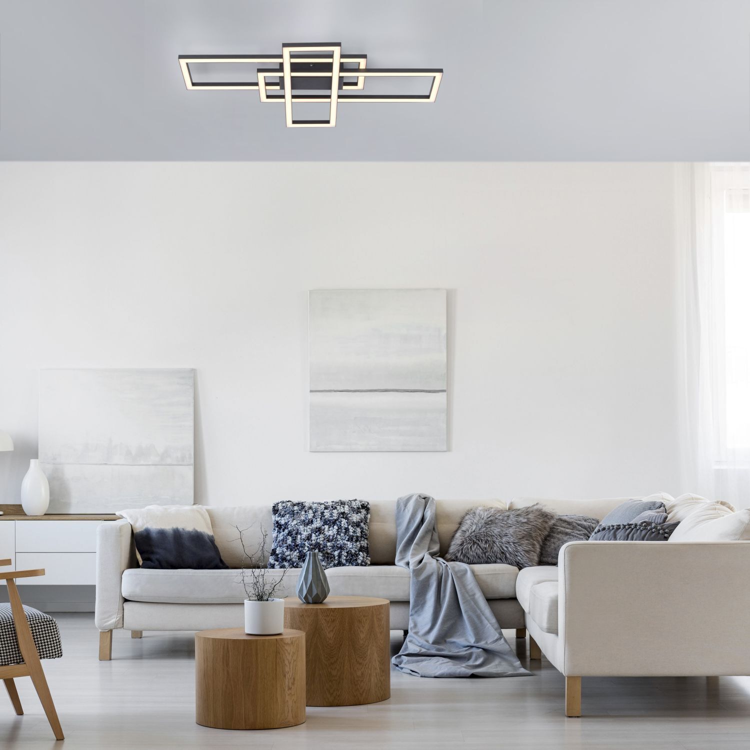 Dimmbare LED Deckenleuchte Schwarz 19 W 3000 K drehbar