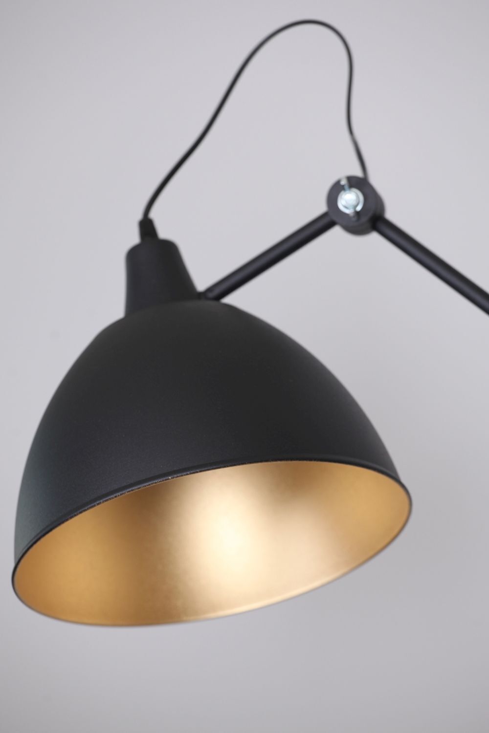 Wandlampe Schwarz Gold Modern flexibel Leselampe Lampe, Lampenschirm, Beleuchtung