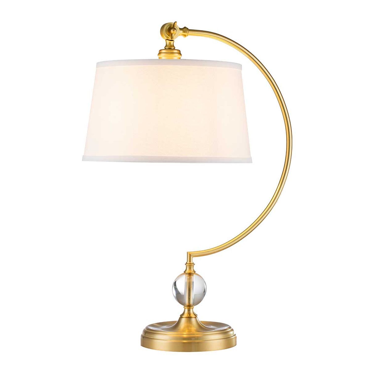 Tischlampe, Goldfarbene Lampe, Schirmlampe, Dekorlampe, Edle Leuchte