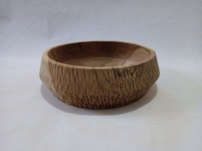 Schale Teak Holz 25 x 27 x 9 cm Unikat Handarbeit Schale, Suppenschüssel, Rauchrohr, Holz