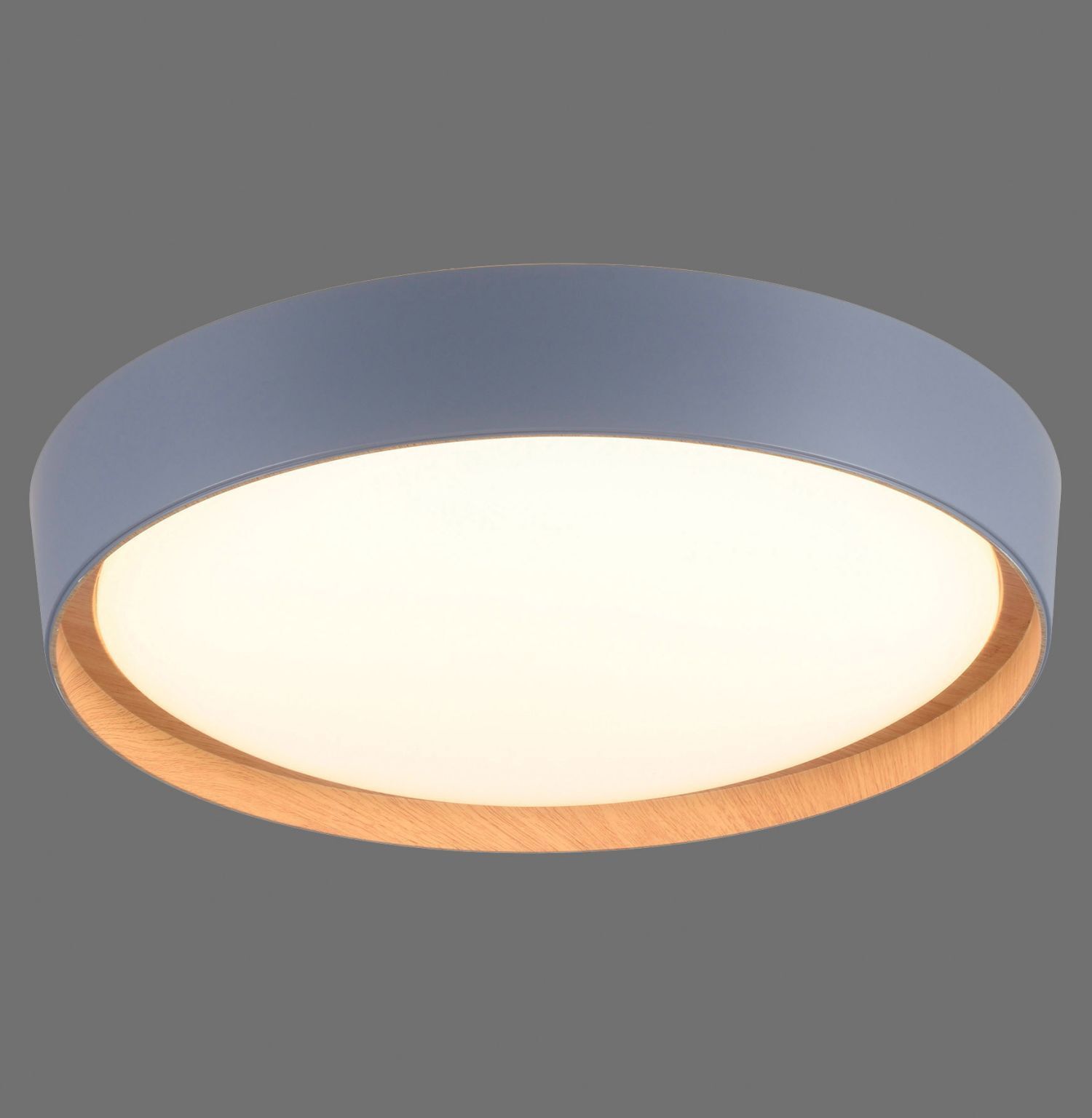 LED Deckenleuchte Grau Natur Ø40 cm 3400 lm dimmbar