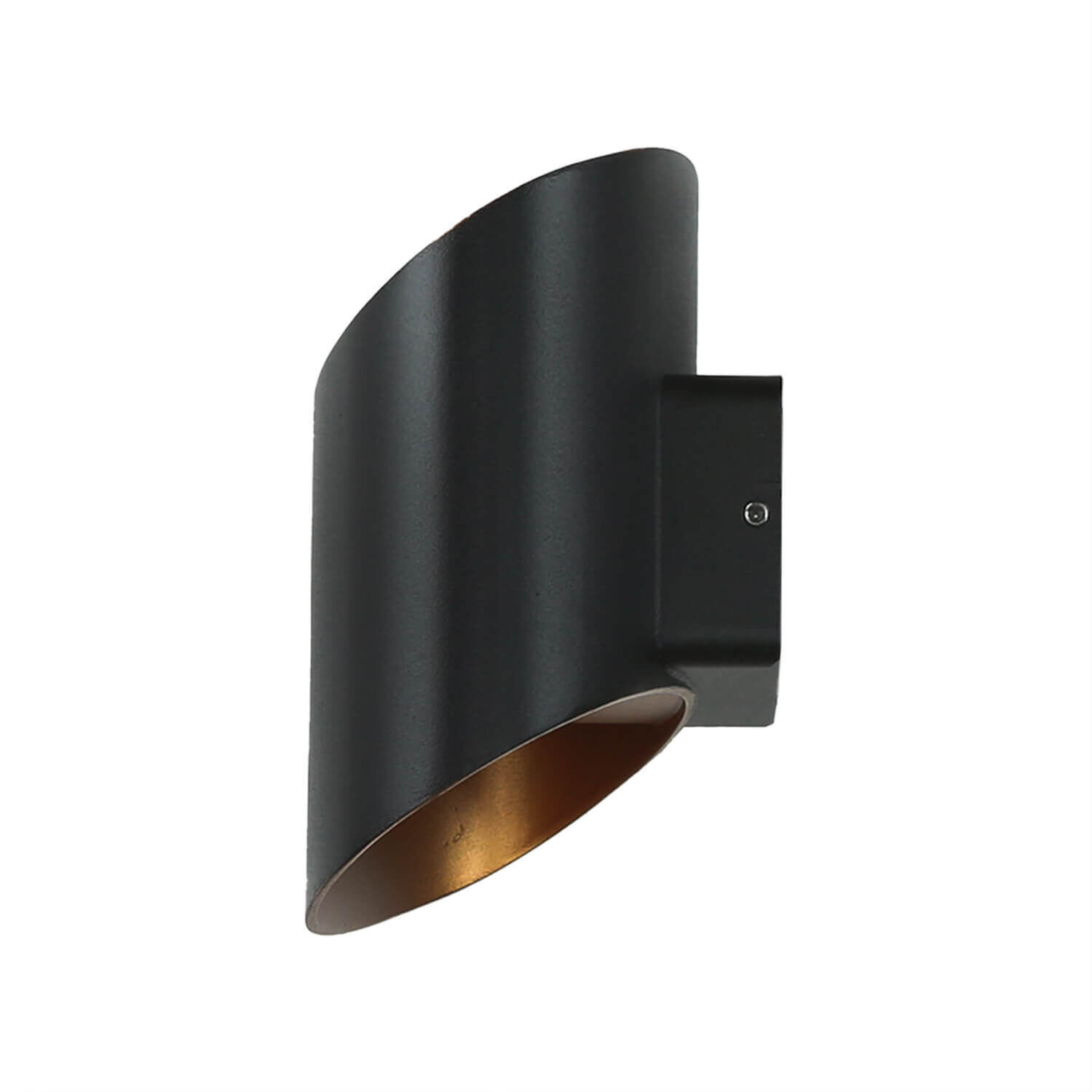 LED Außenwandlampe Up Down in Gold Schwarz IP54 5W Beleuchtung