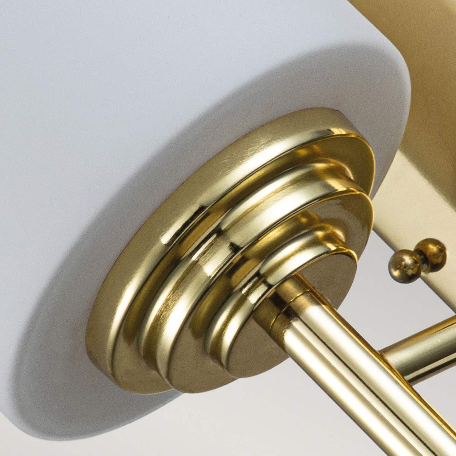Wandleuchte Badezimmer LED G9 IP44 H: 21,6 cm Messing Weiß gold, metal, lampe, deckenmontage, messing