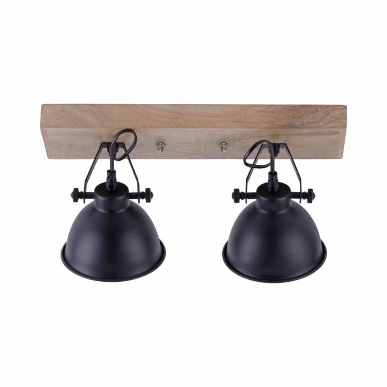 Flexibler Deckenspot Holz Metall E14 Schwarz Industrial