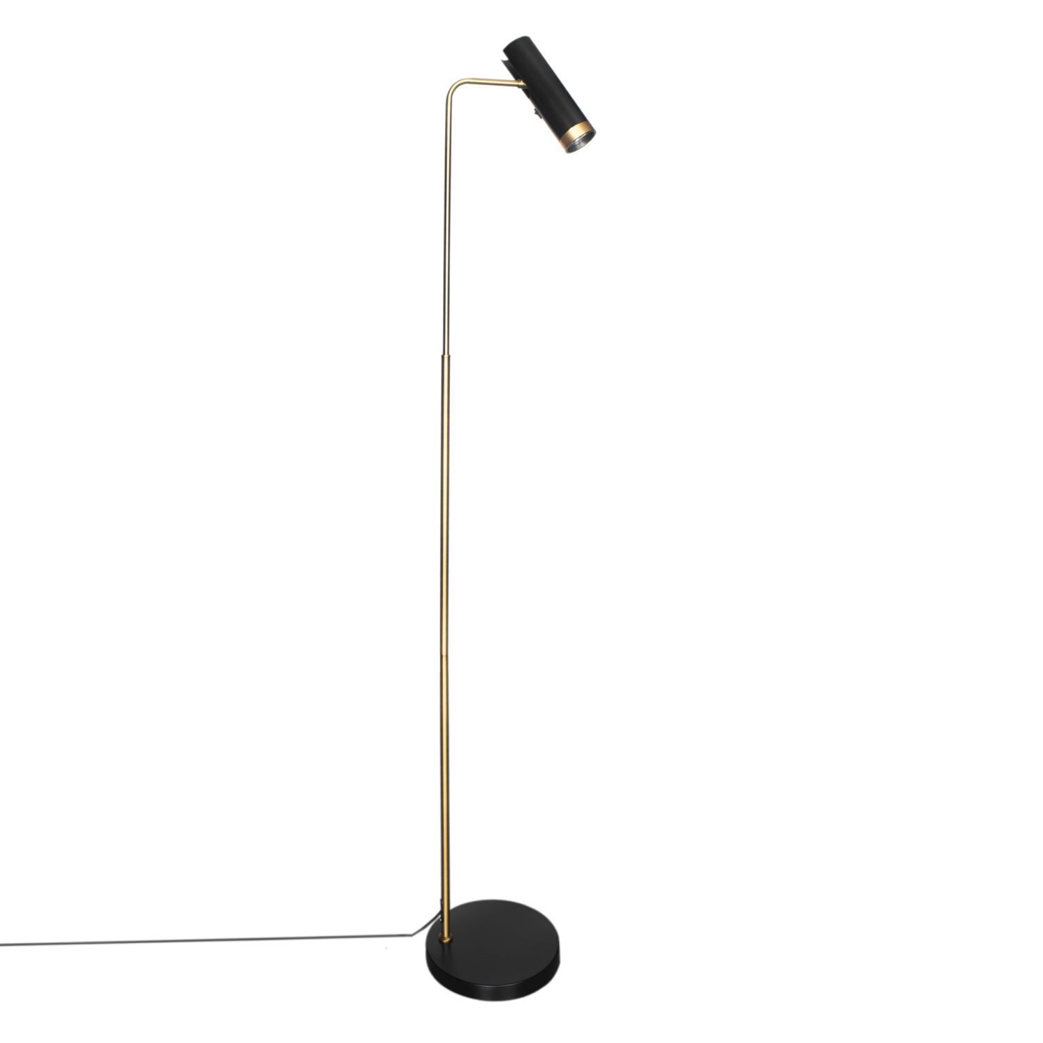 Stehlampe Gold Schwarz 157 cm hoch GU10 verstellbar