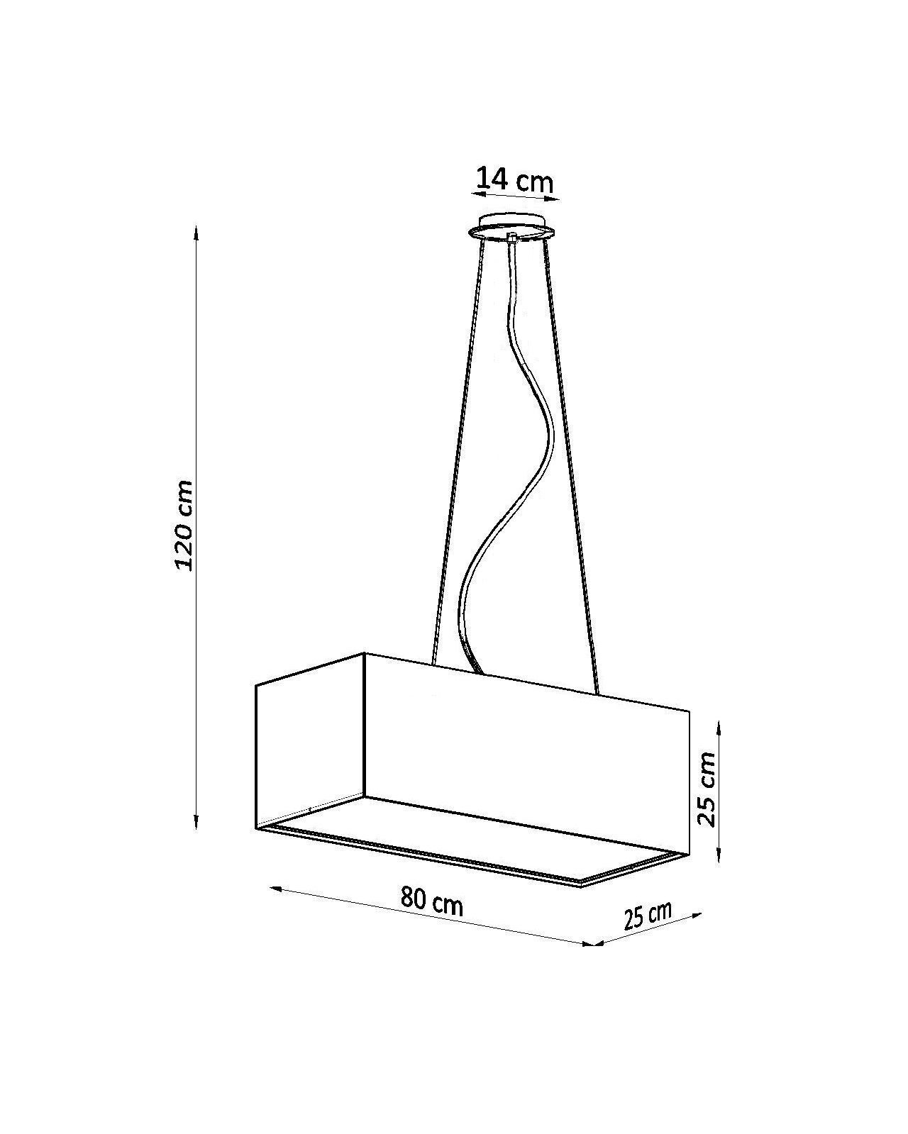 Hängeleuchte Modern Weiß eckig B: 80 cm 3x E27