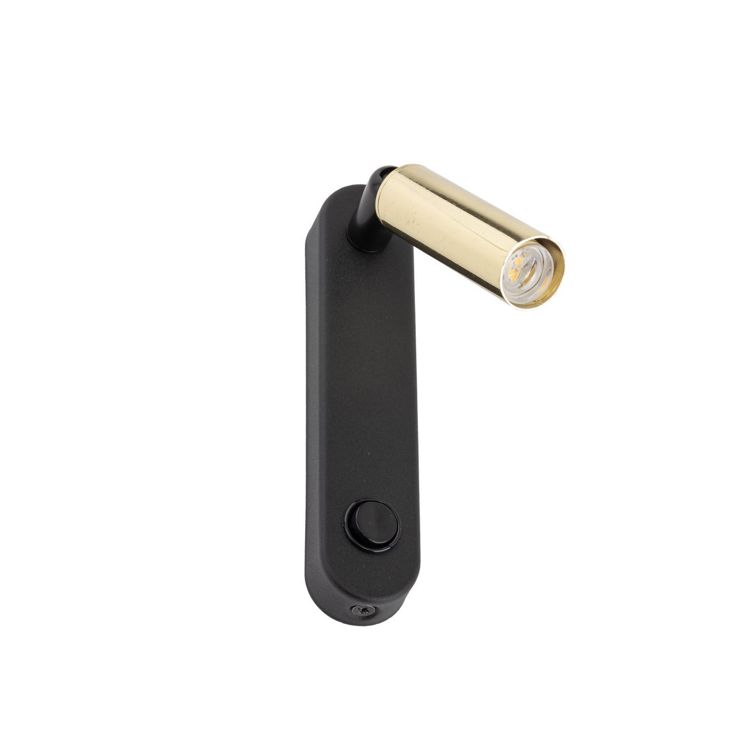 Leselampe Wand mit Schalter Metall schwenkbar Schwarz Gold G9