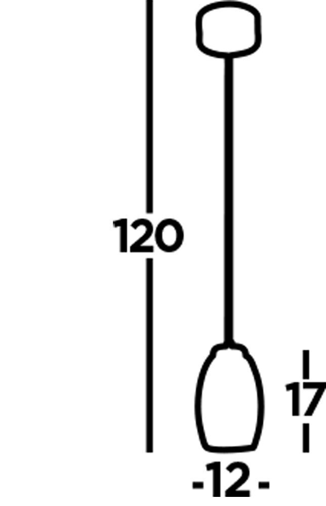 LED Hängelampe Glas verstellbar Ø 11,5 cm 3000 K