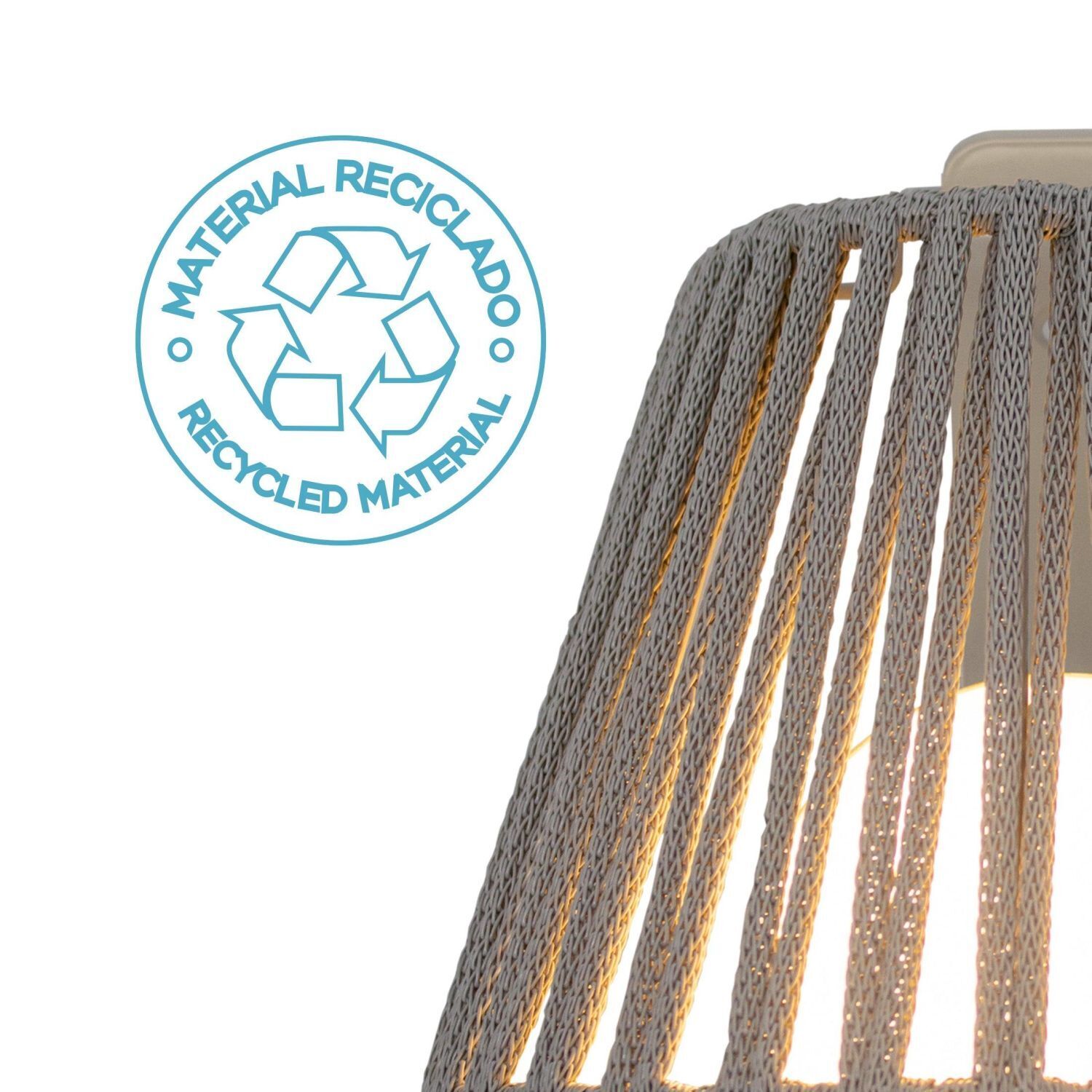 LED Wandleuchte Outdoor Akku Leuchtmittel IP54 tragbar Taupe
