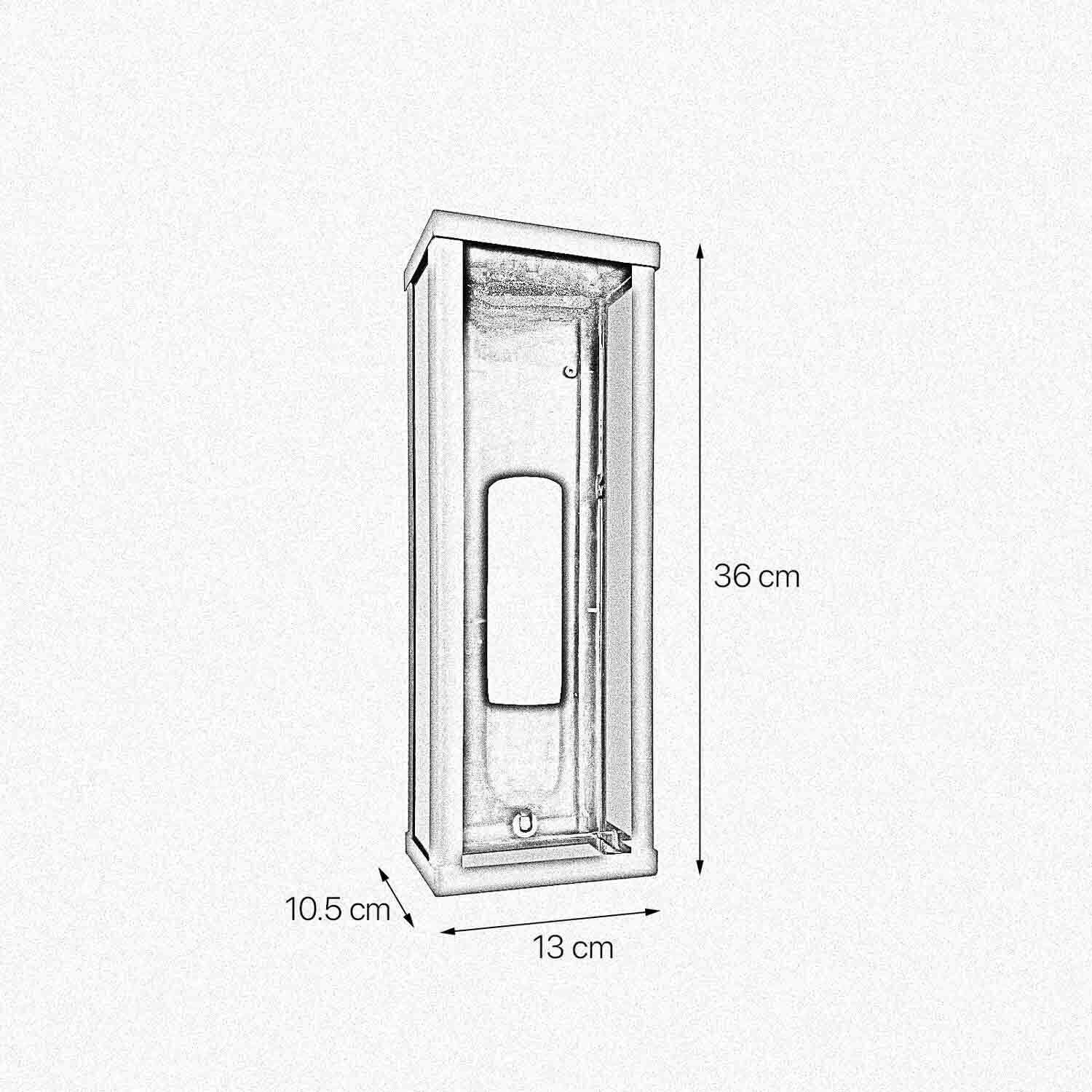 Außenleuchte Wand in Bronze matt IP43 E27 Eisen Glas