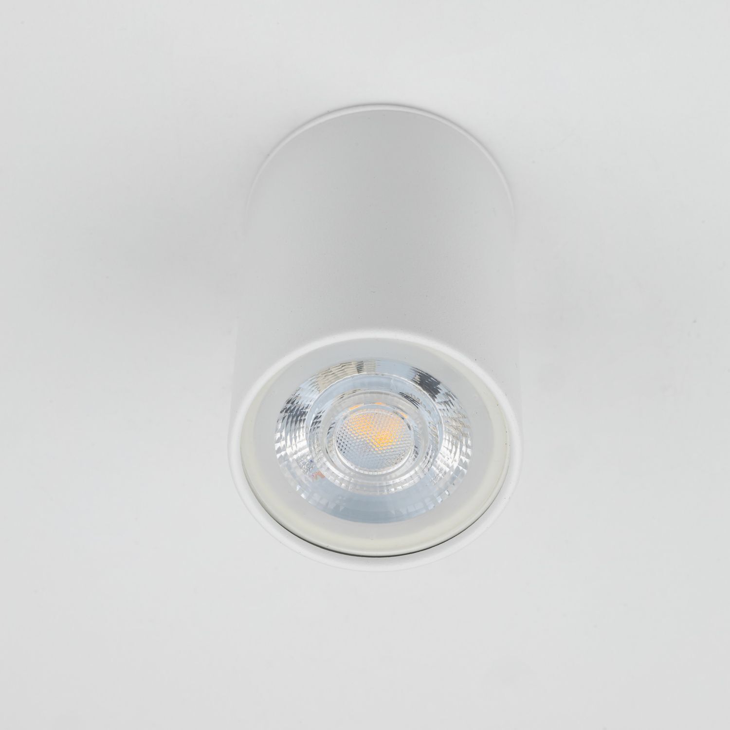 Deckenleuchte Weiß Metall GU10 Ø 5 cm rund H: 8 cm klein