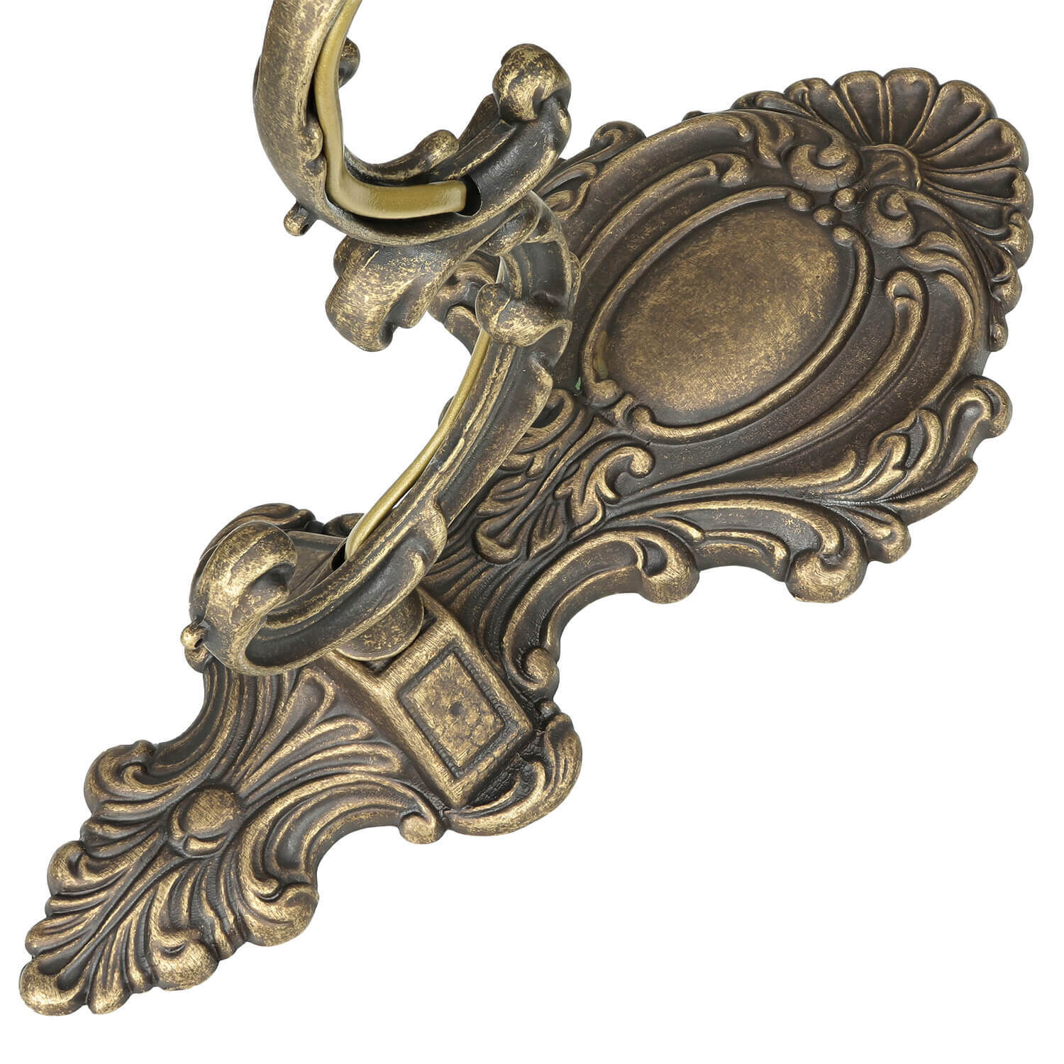 Jugendstil Wandleuchter E14 Venezia Bronze, Klinge, Dolch, Messer, Waffe