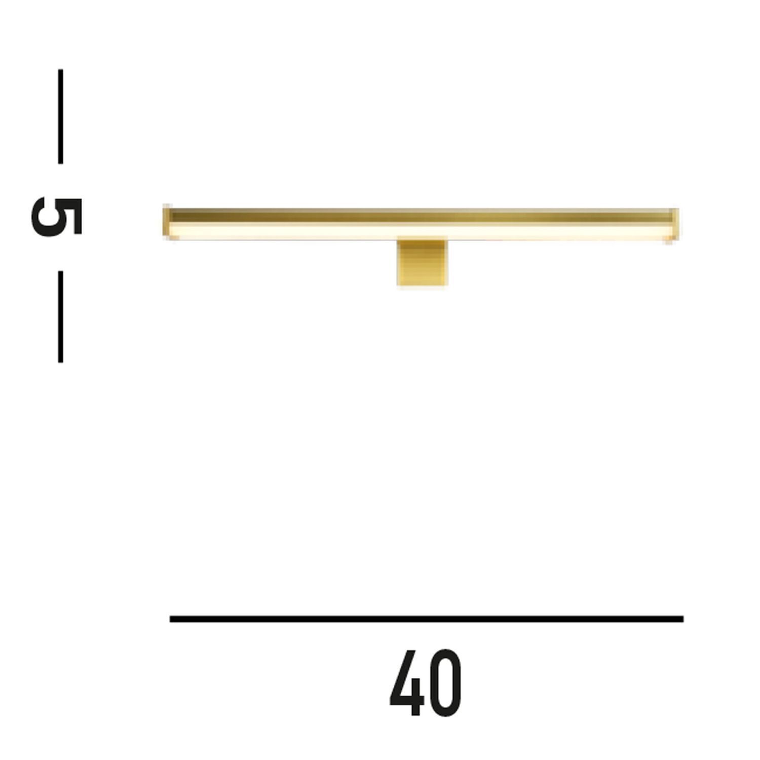 Goldene LED Spiegelleuchte Aluminium IP44 9 W 687 lm Griff