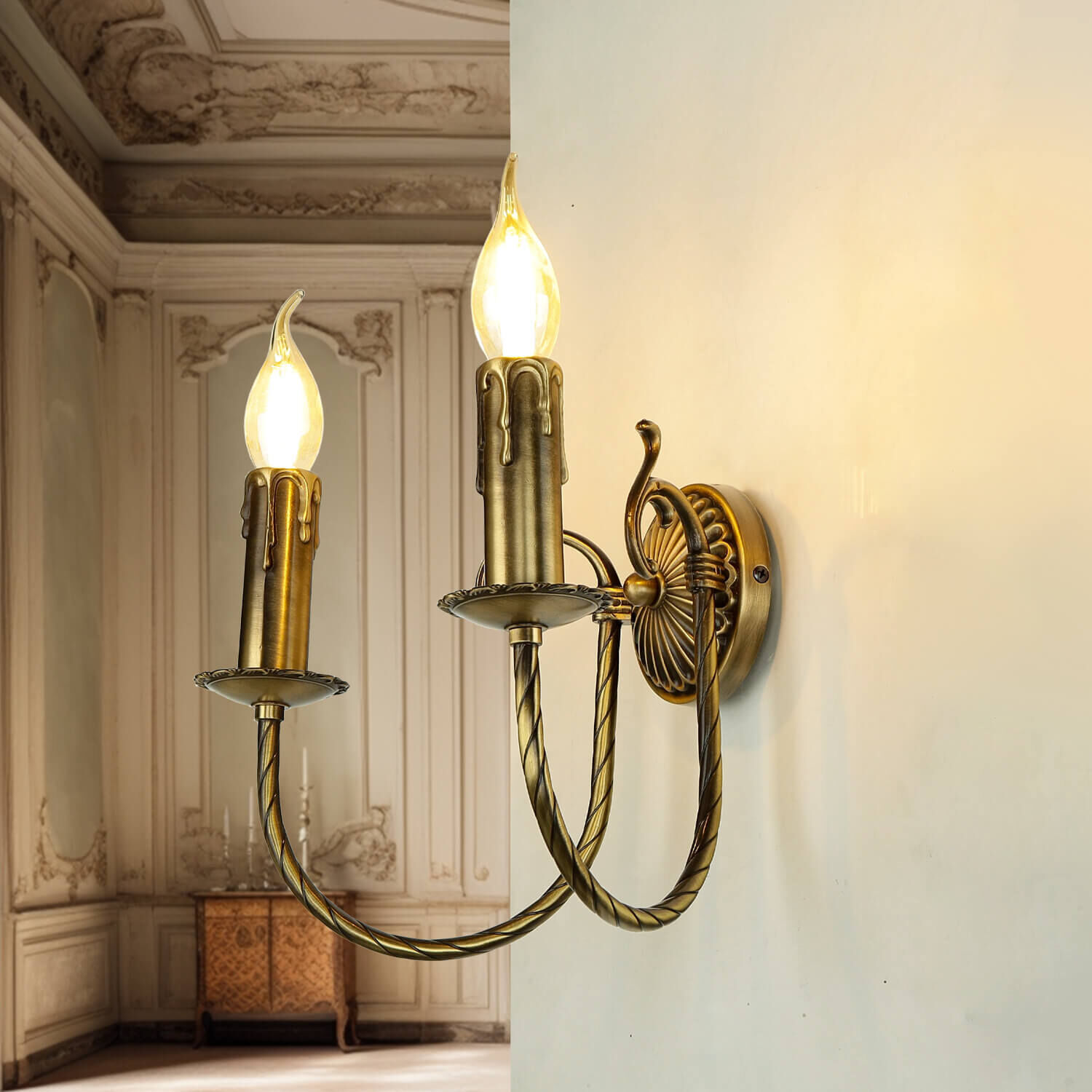 Leuchte, Kronleuchter, Lampe, Bronze