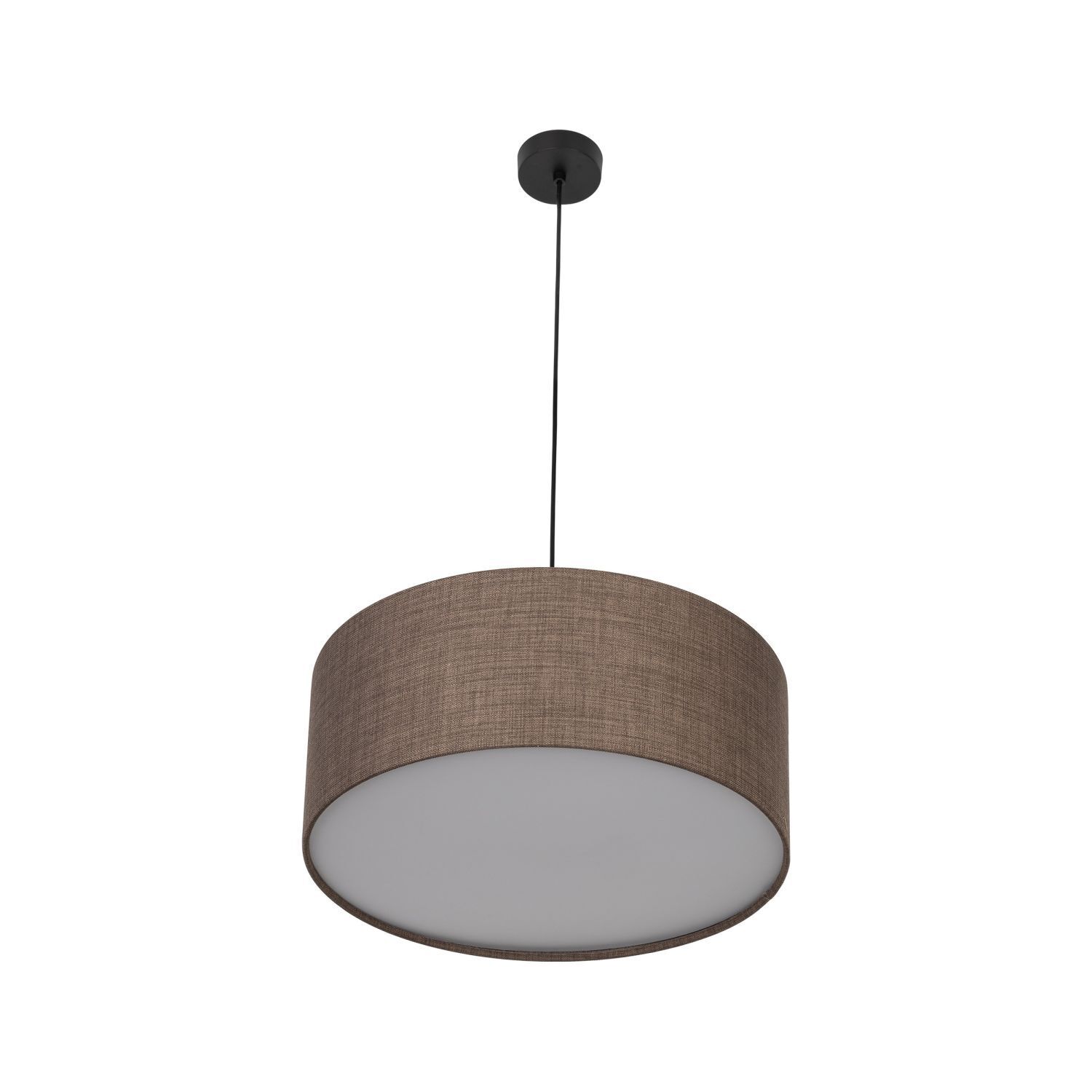 Hängeleuchte rund Ø 50 cm Jute H: max. 110 cm 3x E27 Lampe, Deckenleuchte