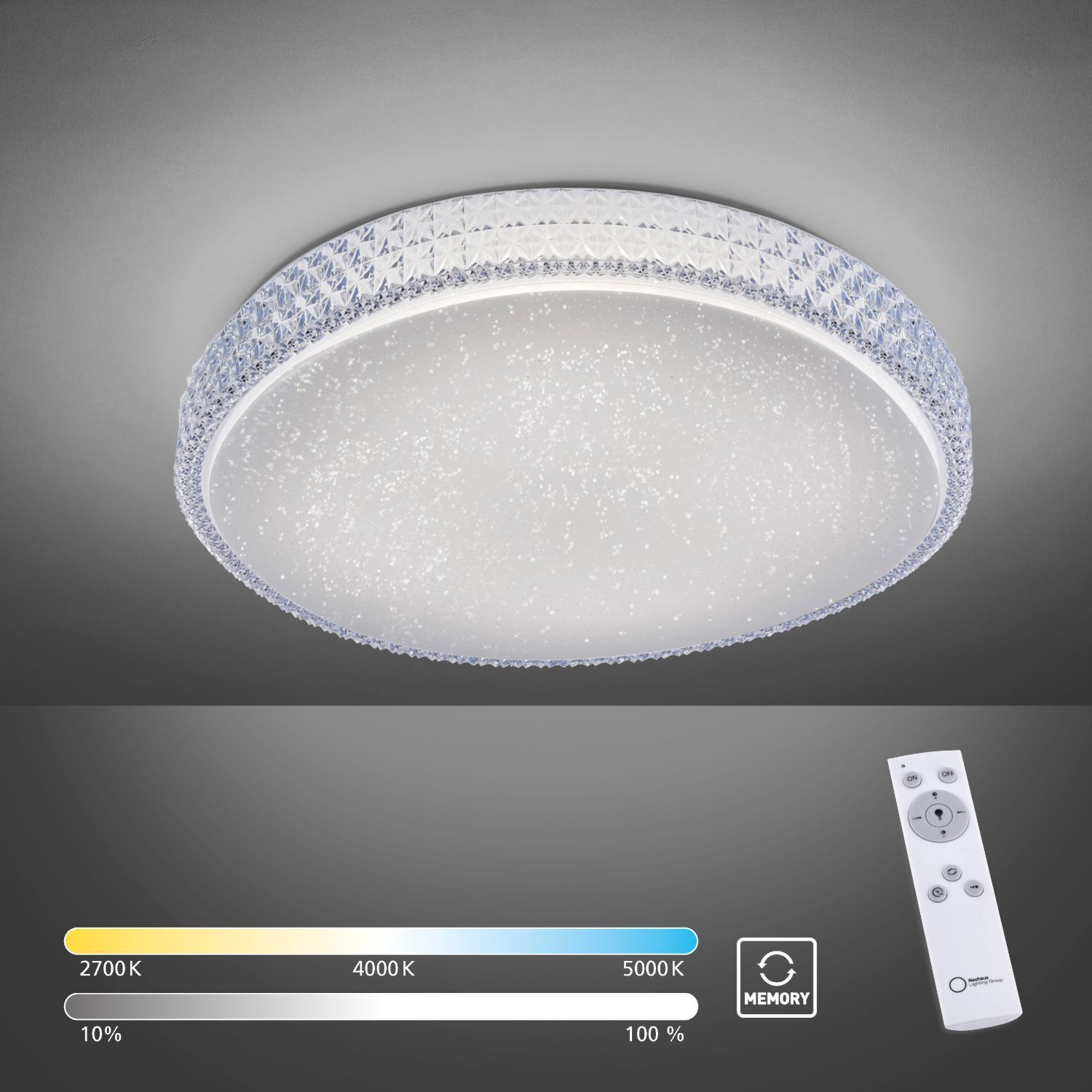 LED Deckenlampe Sternenhimmel Ø60 cm 36 W Fernbedienung Deckenleuchte