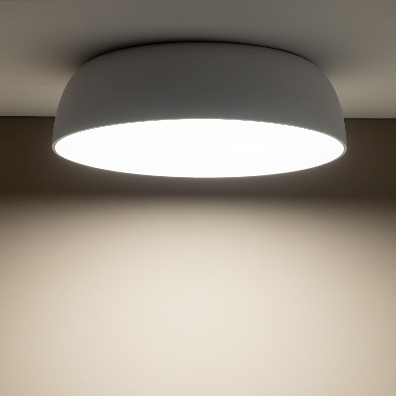 Blendarme Deckenlampe Metall E27 Ø58 cm Weiß wohnlich