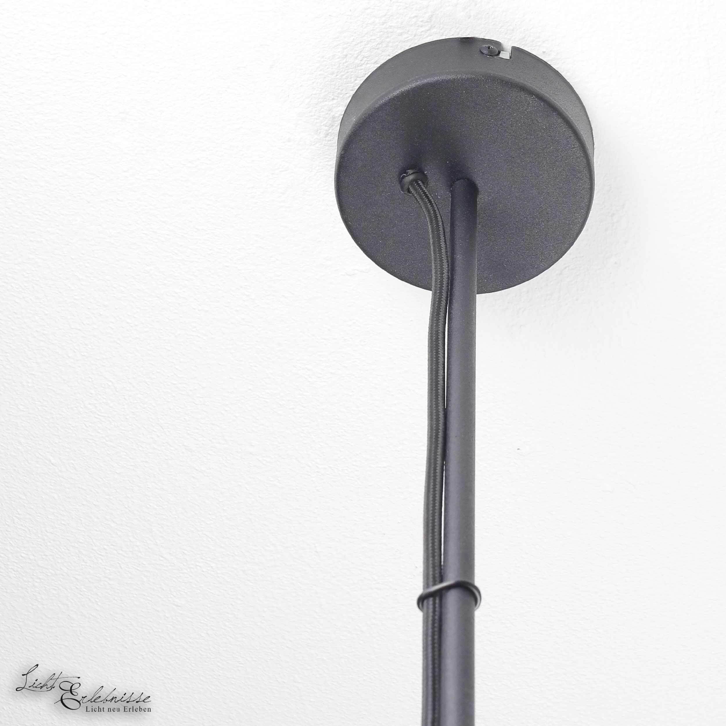 Große Deckenlampe Schwarz Gold VIPER flexibel 170cm