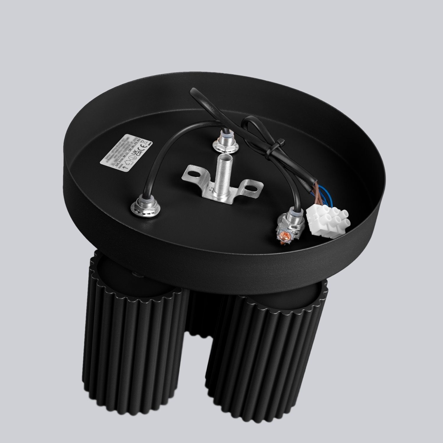 Deckenlampe rund 3-flammig GU10 Schwarz Ø 19,5 cm klein Modern
