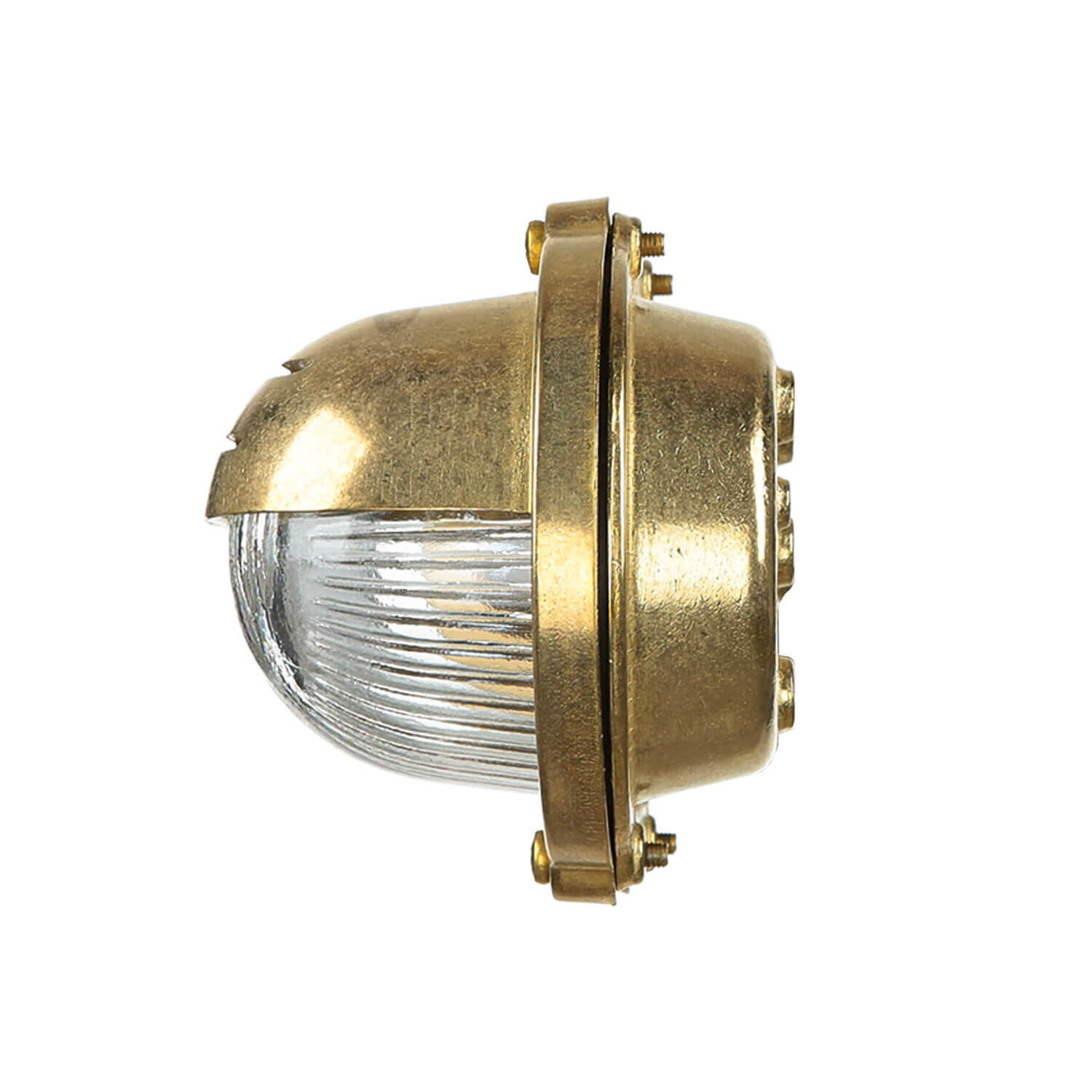 Wandlampe Außen Messing Maritim oval IP64 Haustür