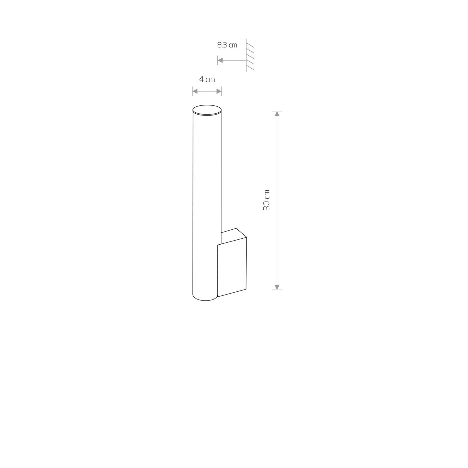 LED Badleuchte Wand IP44 Weiß Chrom Metall 4000 K 430 lm